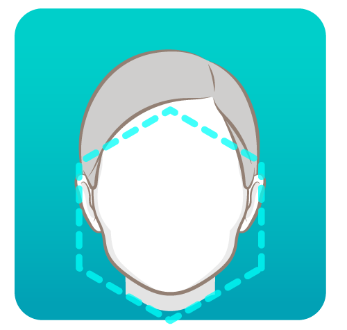 Ilustración de un rostro diamante