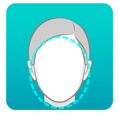 Ilustración de un rostro ovalado