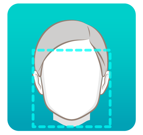 Ilustración de un rostro cuadrado